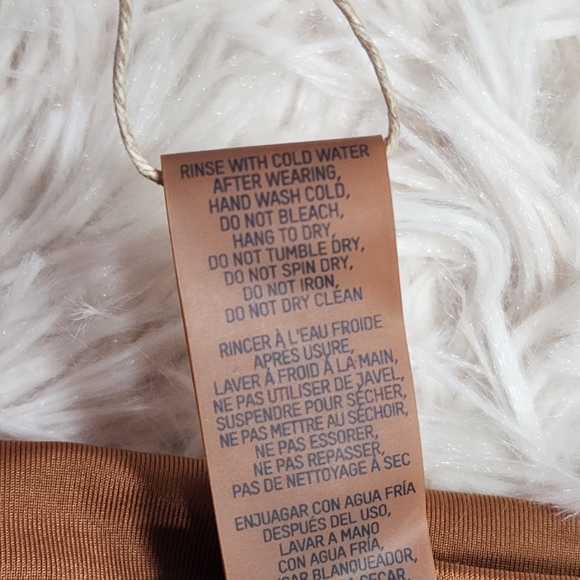 SKIMS SWIM DIPPED TIE BOTTOMS/ NWT/ALMOND/S, M - Picture 11 of 17